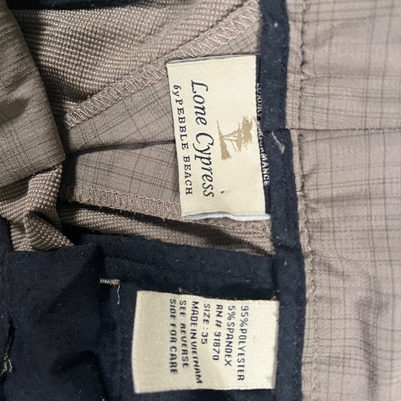 Men’s Lone Cypress by Pebble Beach size 35 brown golf short - Picture 5 of 6